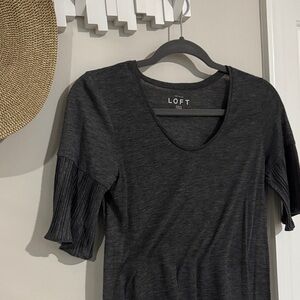 LOFT Charcoal Gray Blouse